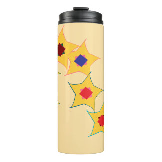 round candle stars designed.. thermal tumbler