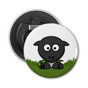 Round Cartoon Sheep Bottle Opener