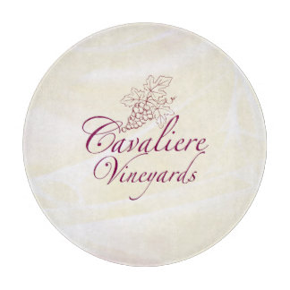 Round Cavaliere Vineyards Cutting Board