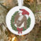 Round Christmas Goat Ornament