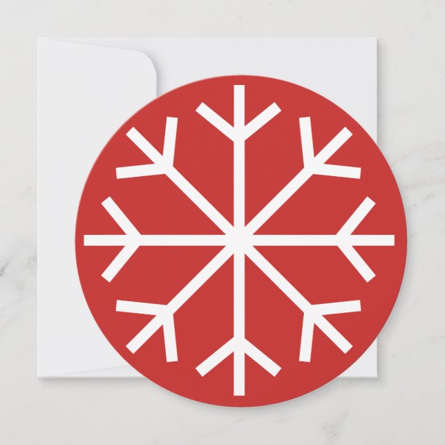 Round Christmas Holiday corporate office party Invitation (Front)