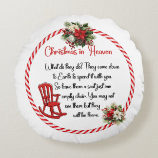 Round Christmas in Heaven Round Cushion