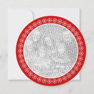 Round Christmas party invitations   Add your photo