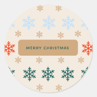 Round Christmas stickers