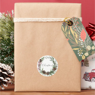 Round Christmas stickers/envelope seals
