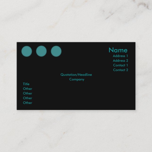 Round Circles Business Card (Front)