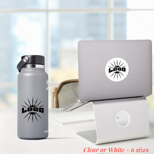 Round clear vinyl Business logo Brand Water Bottle