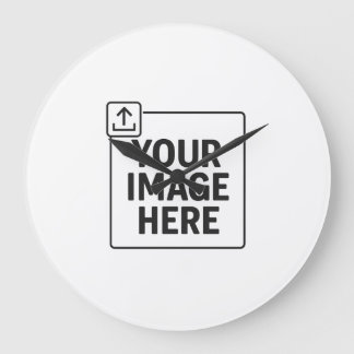 Round clock with photo