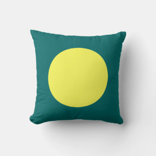 Round Colors - Lt Yellow and Moss Green Cushion