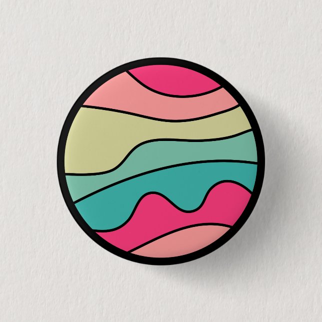 Round Colour Abstract 160422(01) 3 Cm Round Badge (Front)