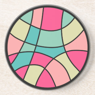 Round Colour Abstract 160422(07 Coaster