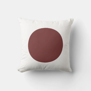 Round Colours - Dark Brown and White Cushion