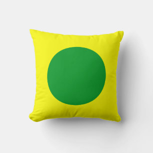 Round Colours - Grass Green and Yellow Cushion
