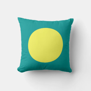 Round Colours - Lt Yellow and Ocean Green Cushion