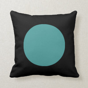 Round Colours - Ocean Green and Black Cushion