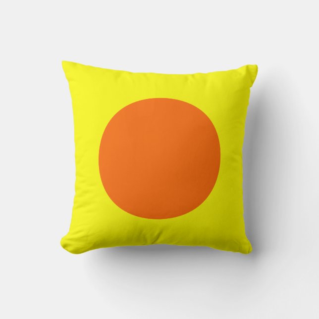 Round Colours - Orange and Yellow Cushion (Front)