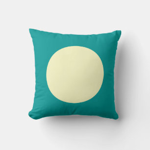 Round Colours - Pale Yellow and Ocean Green Cushion