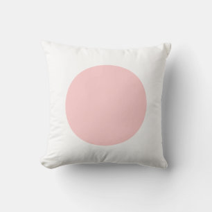 Round Colours - Soft Pink and White Cushion