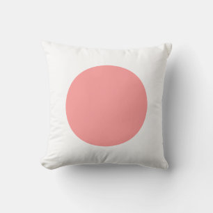 Round Colours - Soft Pink and White Cushion