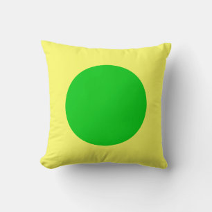 Round Colours - Spring Green and Lt Yellow Cushion