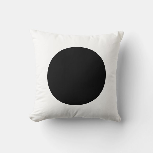 Round Colours - White and Black (Alternate sides) Cushion (Front)