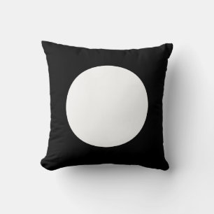 Round Colours - White and Black Cushion