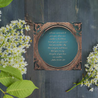 Round Copper Frame with Turquoise Centre