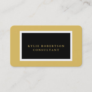 Round Corner Black Gold Colour Professional Trendy Business Card
