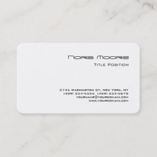 Round Corner Black White Professional Business Card