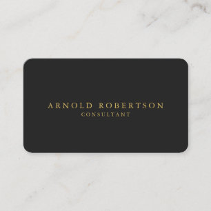 Round Corner Grey Gold Professional Business Card