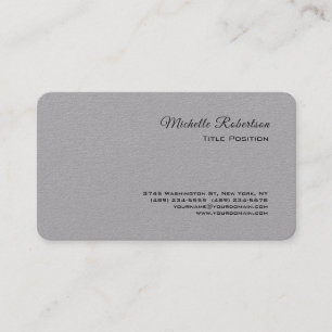 Round Corner Grey Modern Minimalist Professional Business Card