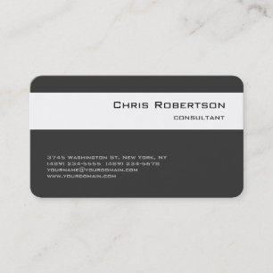 Round Corner Grey White Stripe Business Card