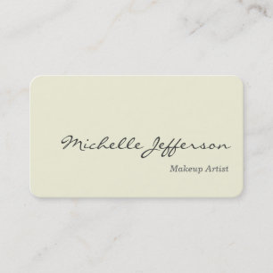 Round Corner Makeup Artist Beige Business Card