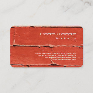 Round Corner Orange Red Wall Professional Business Card