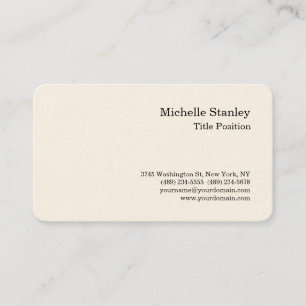 Round Corner Signature Cream Charming Business Card