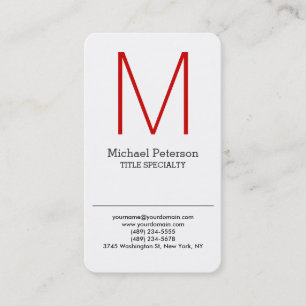 Round Corner Sophisticated Monogram Business Card