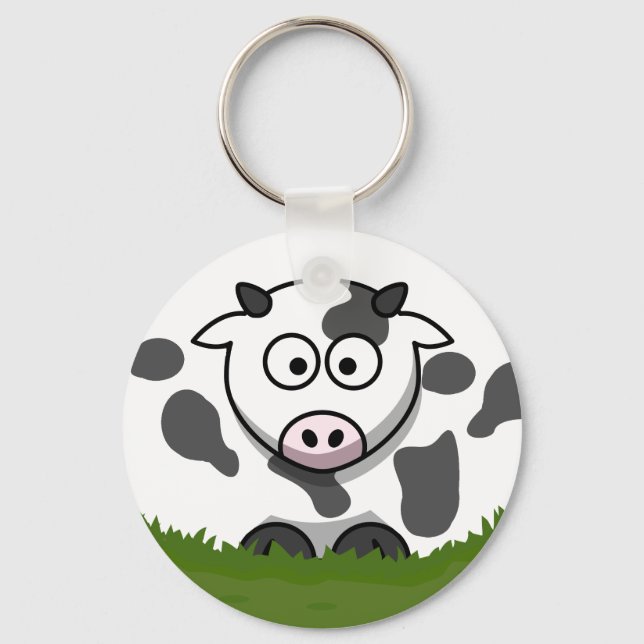 Round Cow Key Ring (Front)