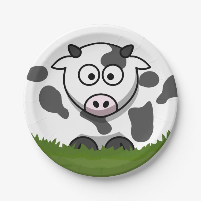 Round Cow Paper Plate (Front)