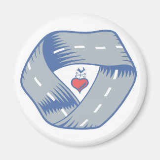 Round CR Road Logo Magnet