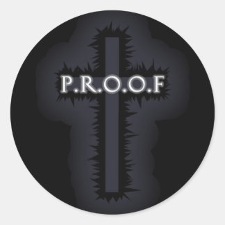 round cross sticker
