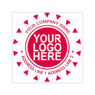 Round Custom Business Logo Self-inking Stamp