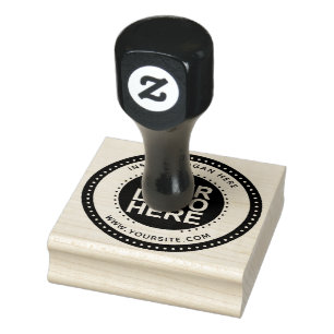 Round Custom Company Logo Rubber Stamp