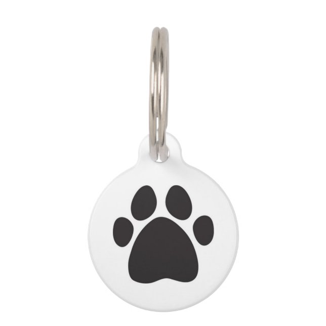 Round Custom Pet Tag/Pet Paw Tag (Front)