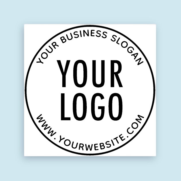 Round Custom Rubber Stamp with Your Company Logo Zazzle