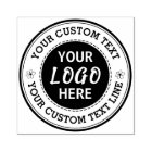 Round Custom Text With Logo