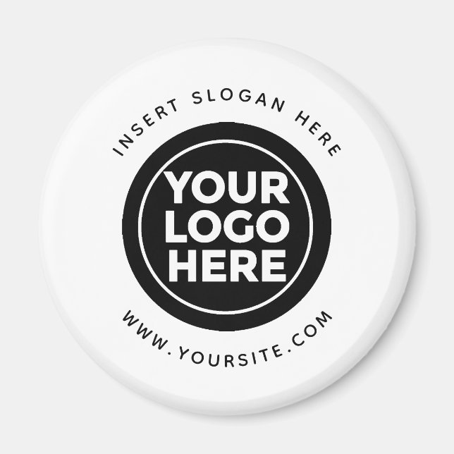 Round Custom Your Company Logo Magnet (Front)