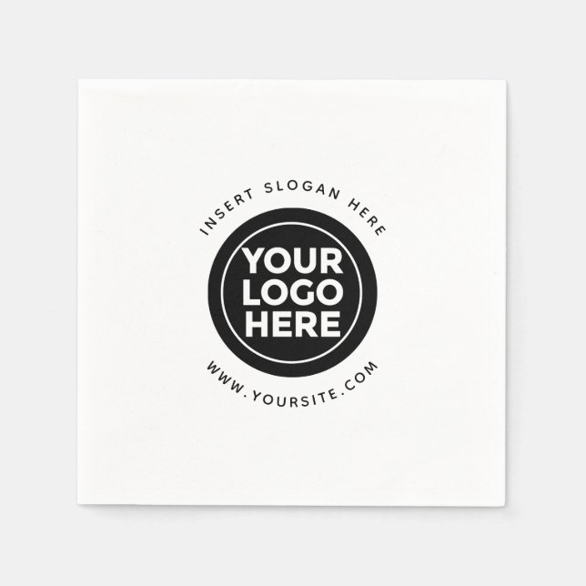 Round Custom Your Company Logo Napkin (Front)
