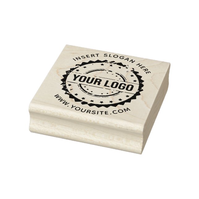 Round Custom Your Company Logo No Handle Rubber Stamp (Stamp)