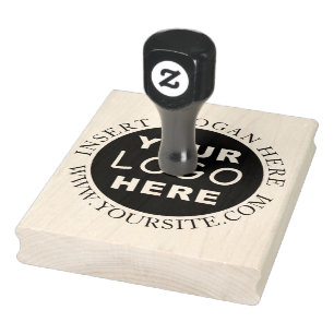 Round Custom Your Company Logo Rubber Stamp