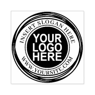 Round Custom Your Company Logo Rubber Stamp
